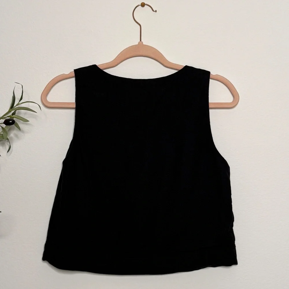 Abercrombie & Fitch Linen Square Neck Top - Picture 3 of 4